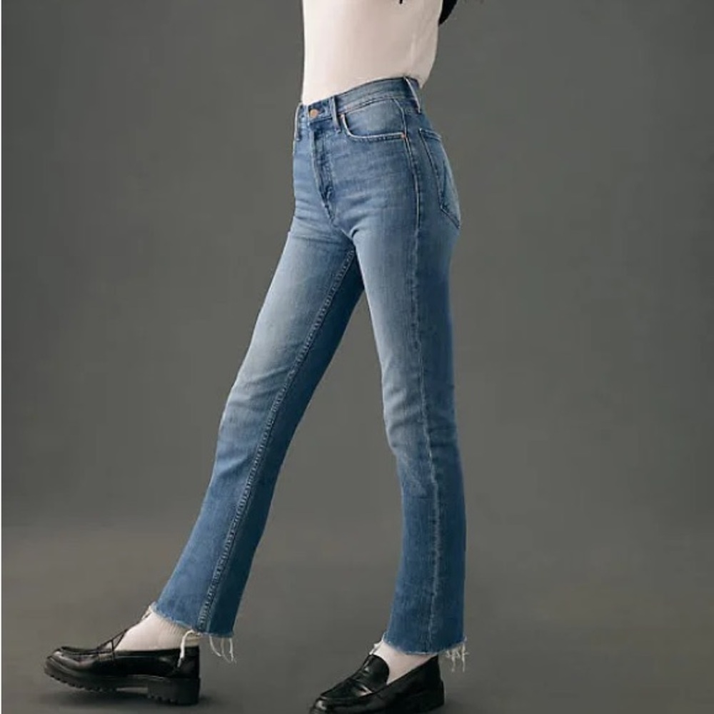 MOTHER Women's Straight Leg Blue Jeans